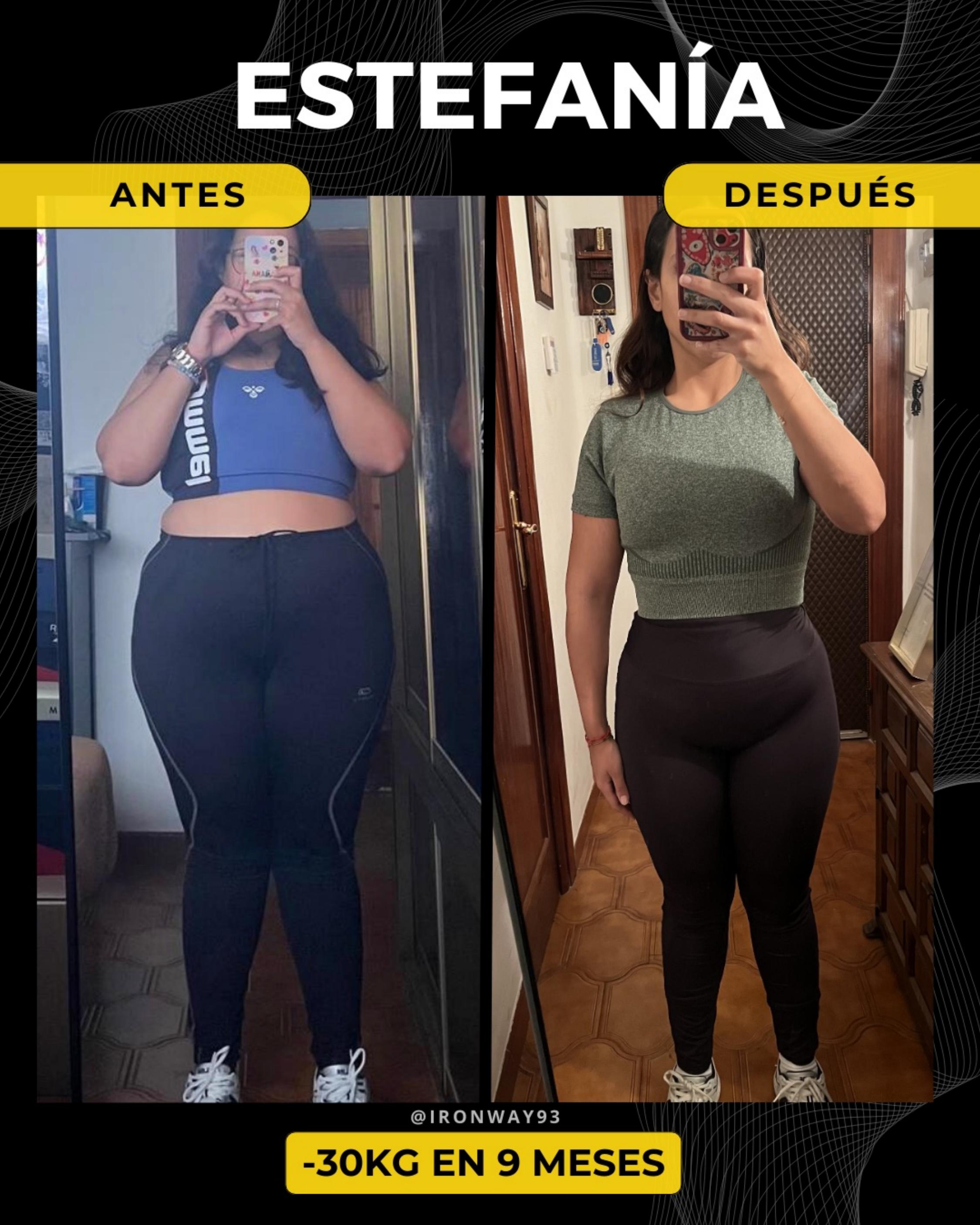 Estefanía — antes y después