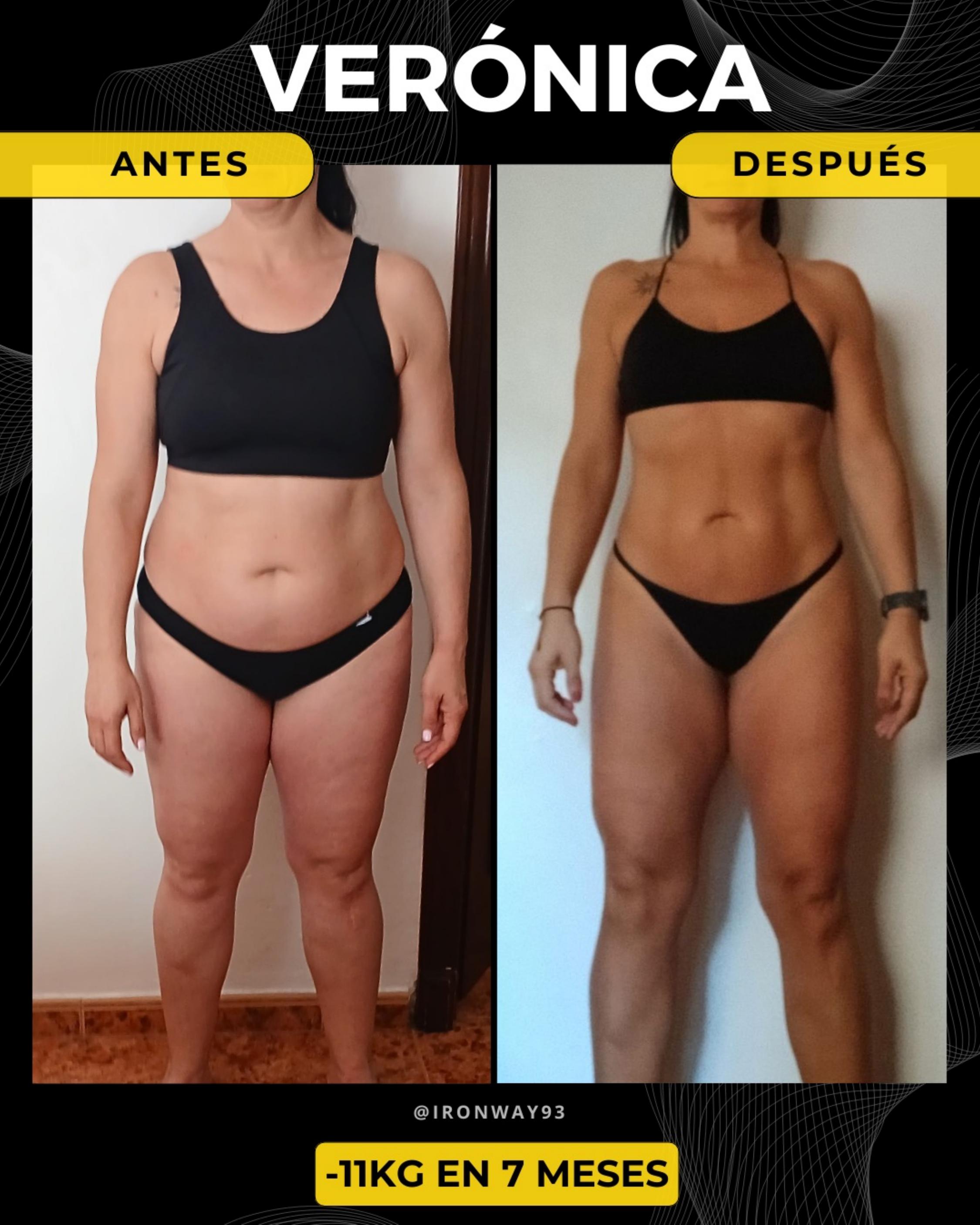 Verónica — antes y después